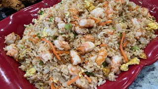 Shrimp Fried Rice on the Blackstone [upl. by Drageruaeb]