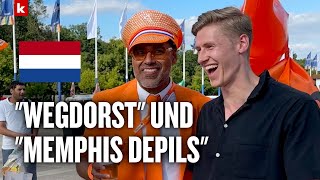 quotNur eine Fünf  weil es Deutschland istquot SprücheFeuerwerk der OranjeFans  Holland  EM 2024 [upl. by Ardnat]