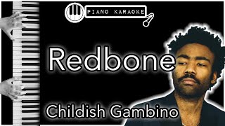 Redbone  Childish Gambino  Piano Karaoke Instrumental [upl. by Damas125]