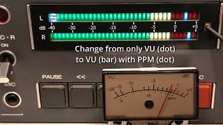 Revox B77 LED bargraph COLORS and VUPPM MODES [upl. by Oniratac]