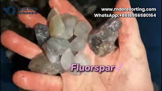 Remove waste stones from fluorspar with AI optical sorting machine mineralsorting fluorspar [upl. by Sissel49]