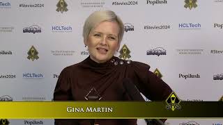 Gina Martin wins in the 2024 Stevie® Awards for Women in Business [upl. by Ateloiv671]