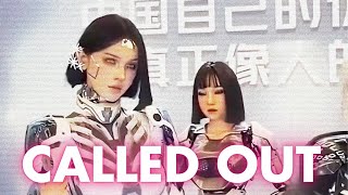 ExRobots Called Out  Women in Robot Suits Spotted at World Robot Conference 2024 in Beijing [upl. by Eihs]