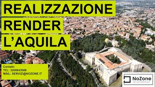 REALIZZAZIONE RENDER LAQUILA  FOTOINSERIMENTI [upl. by Tivad45]