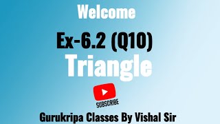 Ex62 Q10 ncertmaths education cbse class10 triangle gurukripaclassesbyvishalsir hpboard [upl. by Liam]