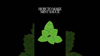 How to make mint sauce recipe shorts [upl. by Amirak]