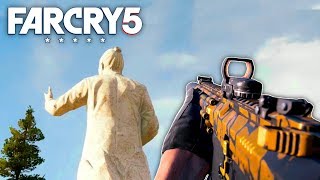 BEST WEAPON SKIN amp DESTROYING JOSEPHS STATUE in Far Cry 5 [upl. by Nek354]