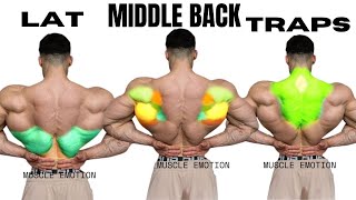 TOP 5 LAT MIDDLE BACK TRAPS WORKOUT WITH DUMBBELLS CABLE AND MACHINE AT GYM [upl. by Africah976]