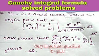 Cauchy integral formula solved problems  8 [upl. by Semreh913]