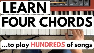 Piano chords for beginners learn four chords to play hundreds of songs [upl. by Irrot371]