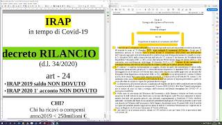 IRAPaboliti Saldo 2019 e 1 Acconto 2020 [upl. by Granville141]