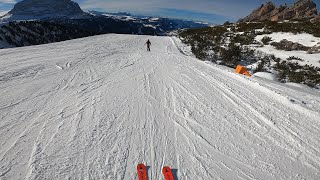 Discesa pista nera CIR Selva di Val Gardena inverno 20222023 [upl. by Horacio]