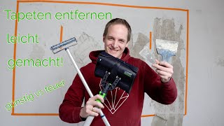 Tapeten entfernen leicht gemacht  teuer vs günstig  Selbstgemacht aber wie  DIY im Hausbau [upl. by Yesor]