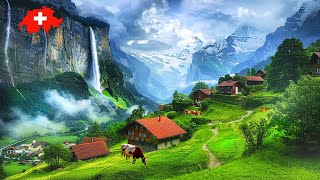 Wengen Lauterbrunnen Switzerland 🇨🇭 Best Walking Tour 4K  Most Beautiful Swiss Villages [upl. by Osborn286]