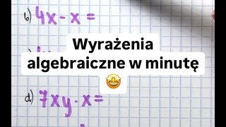 Błyskawiczne tłumaczenie  wyrażenia algebraiczne ⚡️ [upl. by Irby619]