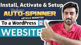 How to Install WP Auto Spinner Plugin in Wordpress  Best Article Spinner Tool For Unique Content [upl. by Dlorad]