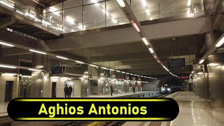 Metro Station Aghios Antonios  Athens 🇬🇷  Walkthrough 🚶 [upl. by Ayekram]