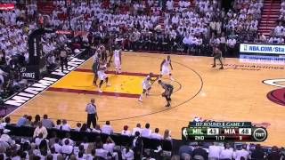 Monta Ellis Brandon Jennings score 48 points vs Heat full highlights NBA Playoffs GM1 042113 HD [upl. by Duaner]