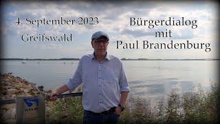 Paul Brandenburg spricht in Greifswald Montag 4 September 2023  Thomas Kerl TKausHGW und anderen [upl. by Aseuqram]