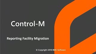 ControlM Reporting Facility Migration [upl. by Githens630]