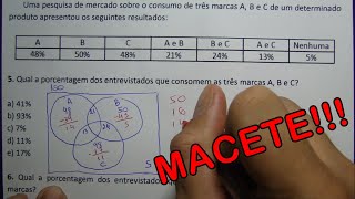 6 QUESTÕES PROBLEMAS COM CONJUNTOS  DIAGRAMA DE VENN [upl. by Pastelki657]