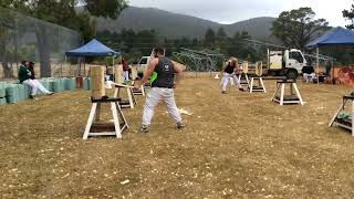 Woodchopping Heat 250mm Standing Handicap Nunamara 9323 amandabeams3354 [upl. by Waechter]