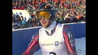 LILLEHAMMER 1994 RIESSENSLALOM MÄNNER 1 Lauf Lillehammer 94 Olympische Winterspiele 1994Ski Alpin [upl. by Coletta]