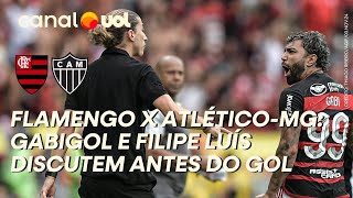 FLAMENGO X ATLÉTICOMG GABIGOL E FILIPE LUÍS DISCUTEM E ATACANTE FAZ GOL NA SEQUÊNCIA [upl. by Eldnik]