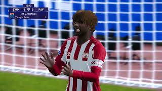 PEC Zwolle x PSV PES 21 GAMEPLAY [upl. by Dannica]