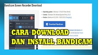 Downloan Dan Install Bandicam Cara Install Bandicam [upl. by Atteuqram]