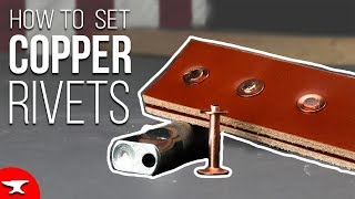 COPPER RIVET HOW TO  How to set a copper rivet in leather [upl. by Fagin225]