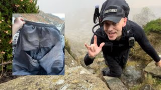 TRYFAN NORTH RIDGE Cloud and Rain SLIP AND SLIDE Wales Snowdonia Uk [upl. by Zwart27]