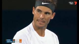 Rafael Nadal Vs Dimitrov Time Violation [upl. by Ennaesor]