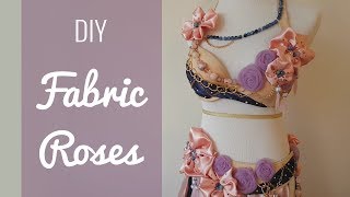 DIY Fabric Roses  easy tulle appliques for dresses amp costumes [upl. by Ellehcan540]