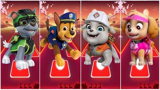 Paw Patrol  Skye 🌟 Rubble 🌟 Chase 🌟 Everest 🌟 Marshall ☄️ Tiles Hop EDM Rush [upl. by Ignatius]