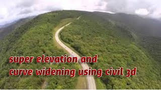 Super elevation and curve widening using civil 3d [upl. by Hareema]