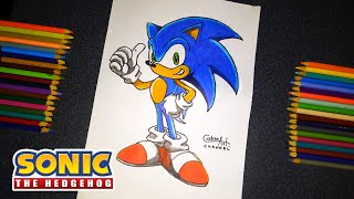 Como dibujar a SONIC  How to draw SONIC [upl. by Otilegna]