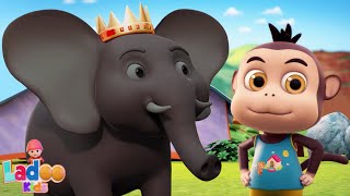 Hathi Raja in Black हाथी राजा Chal Mere Ghode  More Hindi Nursery Rhymes for Kids [upl. by Annabelle]