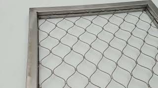 Flexible Stainless Steel Ferrule Rope Mesh Architectural Rhombus Webnet [upl. by Shell]