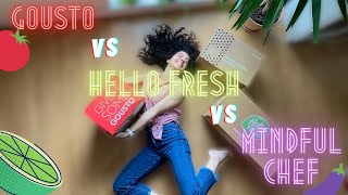 GOUSTO vs HELLO FRESH vs MINDFUL CHEF food subscription box unboxing amp honest review [upl. by Levana537]