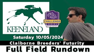 2024 CLAIBORNE BREEDERS FUTURITY  FULL FIELD RUNDOWN  KEENELAND [upl. by Danby]