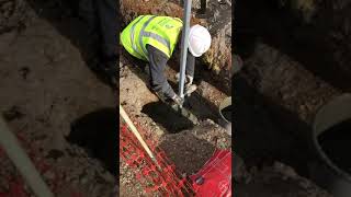 Helical Pulldown Micropile installation with grout [upl. by Adieren]