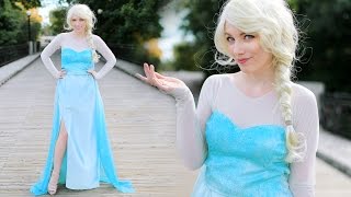 DIY ELSA FROZEN COSTUME  ADULT amp CHILD [upl. by Sweatt782]