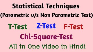 All Statistics Testing t test  z test  f test  chi square test in Hindi [upl. by Wesle206]