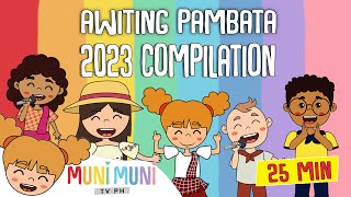 AWITING PAMBATA 2023 COMPILATION WITH LYRICS  Animated Filipino Nursery Rhyme  Muni Muni TV PH [upl. by Willner]