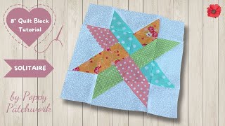 How to make the 8quot 🌟Woven Star🌟 Quilt Block ◈ Quilting Tutorial [upl. by Eyaf]