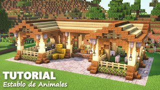 COMO CONSTRUIR UN ESTABLO EN MINECRAFT  Tutorial [upl. by Ariajay]