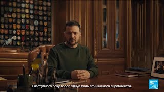 Zelensky speaks of war Putin makes passing reference in contrasting New Year speeches • FRANCE 24 [upl. by Bosson627]