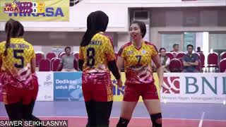 Duet Megawati dan Amalia Fajrina di Proliga 2018 [upl. by Nolyaj296]