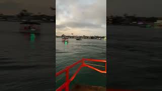 Riding the Balboa Island Ferry Newport Beach California [upl. by Nerol180]